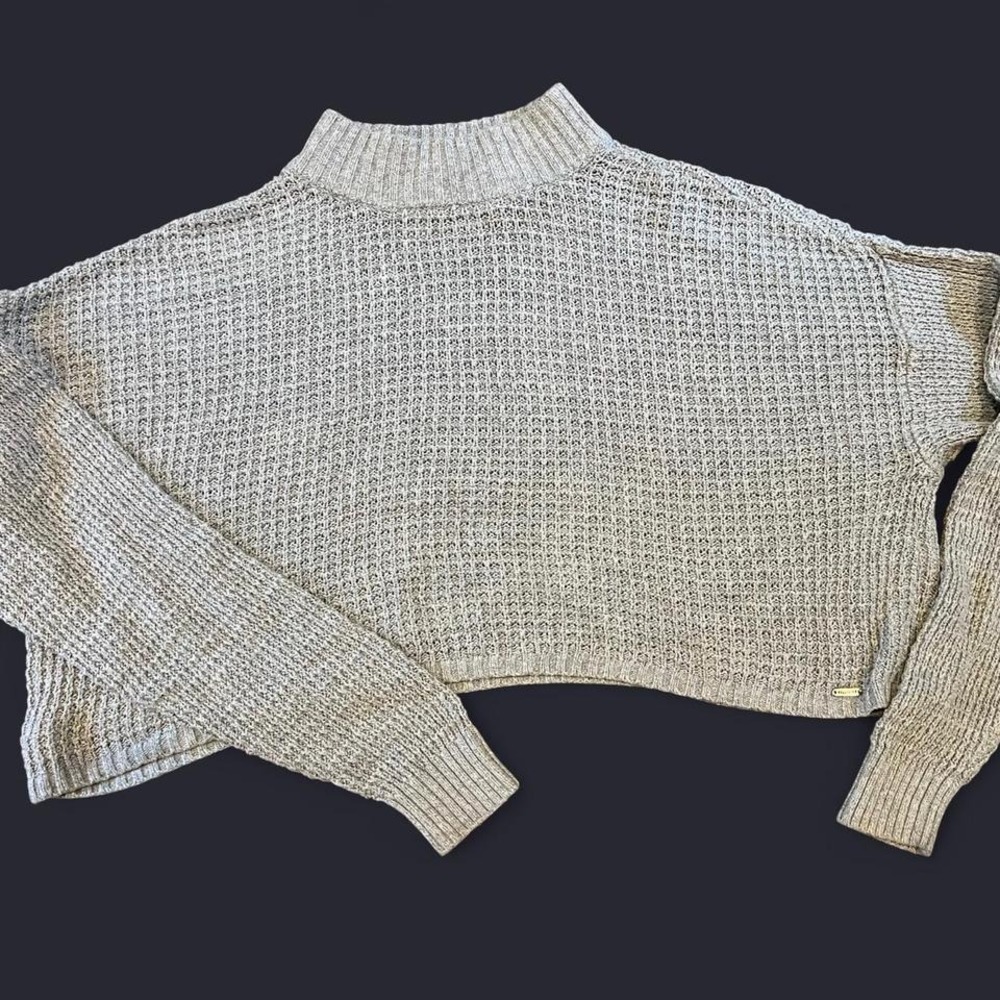 Hollister‎ Co. XS grey knit cropped sweater